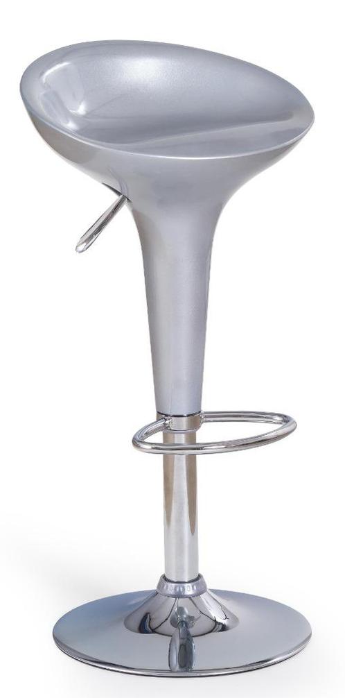 VOORRAAD Verstelbare Grijs Metallic barkrukken 2 stuks OP=OP, Huis en Inrichting, Barkrukken, Nieuw, 60 tot 90 cm, Kunststof, Metaal