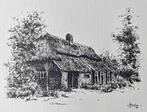 Oirschot .. boerderij Boterwijkstraat 15 .. Kees Koster., Antiek en Kunst, Kunst | Tekeningen en Foto's, Ophalen of Verzenden