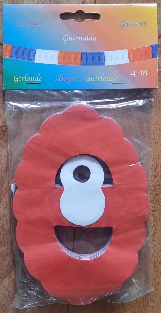 Slinger Rood Wit Blauw Guirlande ( Nieuw ), Hobby en Vrije tijd, Feestartikelen, Zo goed als nieuw, Versiering, Overige, Ophalen of Verzenden