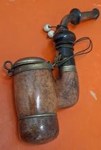 antieke Bruyere pijp met keramieken kralen, Verzenden, Gebruikt, (Water)pijp