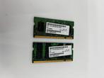 twee Samsung DDR2 SO-DIMM laptop geheugenmodules, Computers en Software, RAM geheugen, Gebruikt, Ophalen of Verzenden, DDR2, 2 GB
