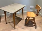 Retro vintage school bureau tafel stoel / schoolbureau, Ophalen, Gebruikt, Tafel(s) en Stoel(en)