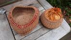 2 kleine manden (o.a. eiermandje) vintage, Huis en Inrichting, Ophalen of Verzenden, Zo goed als nieuw, Riet