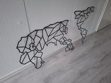 Metalen Wereldkaart Wanddecoratie  beschikbaar voor biedingen