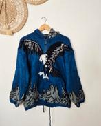 Vintage 100% wollen Ecuador hooded Eagle vest M, Vintage, Ophalen of Verzenden, Zo goed als nieuw, Maat 38/40 (M)