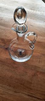 Karaf met glazen stop jaren '80, Antiek en Kunst, Antiek | Glas en Kristal, Ophalen of Verzenden