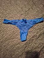 Blauwe String met Kant, Geen merk, Verzenden, Blauw, String