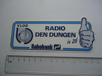 sticker oud Radio DEN DUNGEN St Michielsgestel rabobank retr beschikbaar voor biedingen