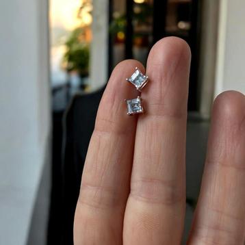 oorbellen stekers met natuurlijke hemelsblauwe topaas zilver beschikbaar voor biedingen