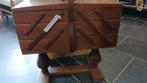 Vintage Houten Naaimeubel met Uitschuifbare Vakken, Ophalen