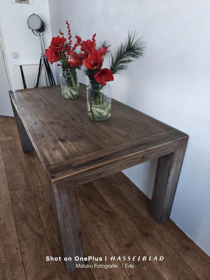 Eettafel, Huis en Inrichting, Tafels | Eettafels, Gebruikt, 50 tot 100 cm, 150 tot 200 cm, Vijf personen of meer, Rechthoekig