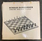 Schaakbord dambord 2 in 1 vintage, Ophalen, Gebruikt