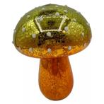 PADDENSTOEL GEKLEURD GLAS - LED VERLICHTING., Huis en Inrichting, Woonaccessoires | Kandelaars en Kaarsen, Ophalen of Verzenden