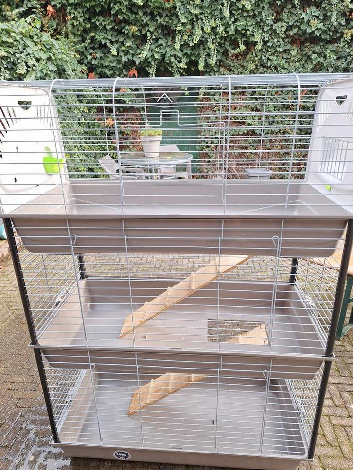 Savic Caesar 3 Triple knaagdierenkooi, Dieren en Toebehoren, Knaagdieren en Konijnen | Hokken en Kooien, Kooi, 90 cm of meer, 75 tot 110 cm