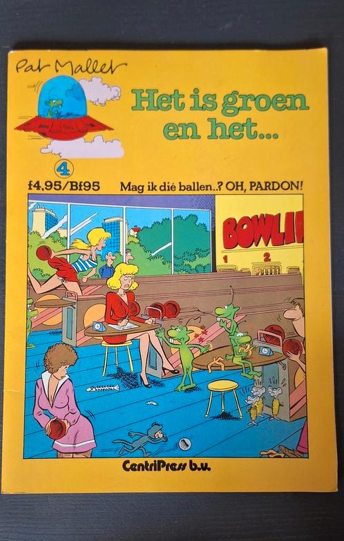 Pat Mallet - Het is groen en het... Mag ik die ballen...?, Boeken, Stripboeken, Gelezen, Eén stripboek, Ophalen of Verzenden
