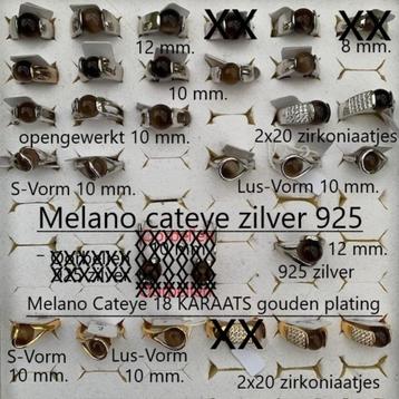 NIEUW:Melano Cateye Ringen+Hanger: Zilver+Verguld+balletjes beschikbaar voor biedingen