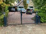 Zwaar metalen inrijpoort, Tuin en Terras, Ophalen, Met poort, Gebruikt, Sierhekwerk