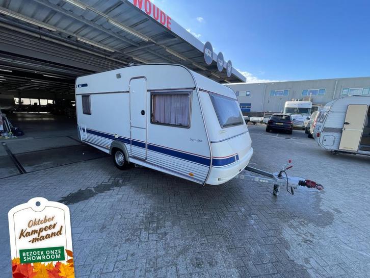 Wilk Stern 450 Mover fr. bed tent luifel, Caravans en Kamperen, Caravans, Bedrijf, 1000 - 1250 kg, Standaardzit, Wilk, Frans bed