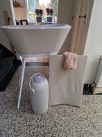 we-too bad, verschoonmatras en luieremmer kleur oatmeal, Kinderen en Baby's, Badjes en Verzorging, Ophalen, Gebruikt