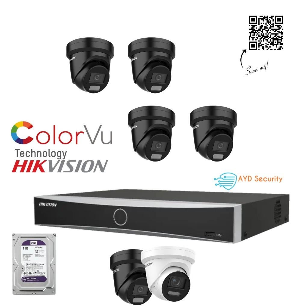 Hikvision 4x 4MP 2.8mm  Smart Hybrid ColorVu 3.0 + NVR + 1TB, Hikvision, Nieuw, Ophalen of Verzenden, De Corridor 14 J