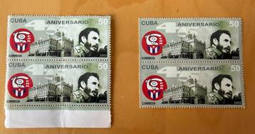 Cubaanse postzegel 45 jaar - 2x blok van 4 beschikbaar voor biedingen