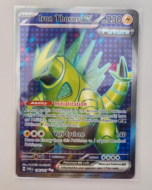 Iron Thorns ex 196 Twilight Masquerade NM, Hobby en Vrije tijd, Verzamelkaartspellen | Pokémon, Nieuw, Losse kaart, Foil, Ophalen of Verzenden