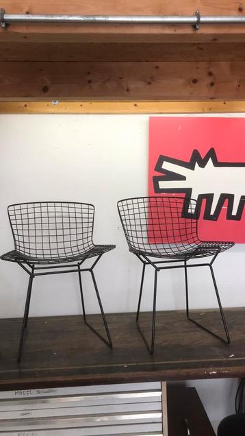 2 Originele Baardman Draadstoeltjes - Zwart, Als Nieuw beschikbaar voor biedingen