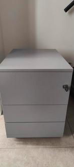 Lichtgrijs ladeblok op wielen - 3 lades, Ophalen, Minder dan 50 cm, Nieuw, 3 of 4 laden