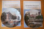 2 x de Amsterdamse grachten wandborden met certificaat zgan, Antiek en Kunst, Antiek | Wandborden en Tegels, Ophalen of Verzenden