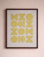 Handmade canvas art schilderij wanddecoratie walnootlijst, Ophalen of Verzenden