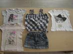 t-shirts topje jeans rokje 98 104, Kinderen en Baby's, Kinderkleding | Maat 98, Meisje, Gebruikt, Ophalen of Verzenden, Setje