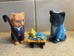 Kerstbeeldjes - Katten Kerststal, Ophalen of Verzenden, Zo goed als nieuw
