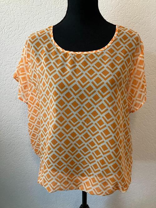 norah maat 48 valt als 50 oksel tot oksel 68 cm-dun, Kleding | Dames, Grote Maten, Zo goed als nieuw, Blouse of Tuniek, Oranje