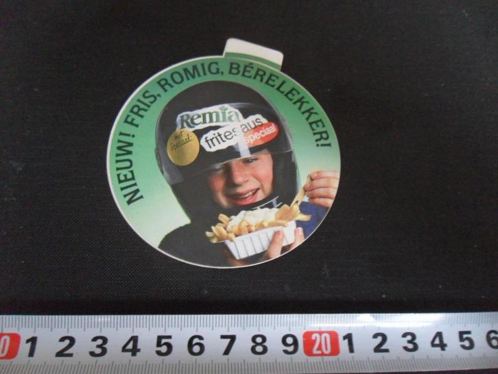 sticker Nieuw! Fris, Romig Bérelekker !!!  REMIA fritesaus *, Verzamelen, Stickers, Zo goed als nieuw, Ophalen