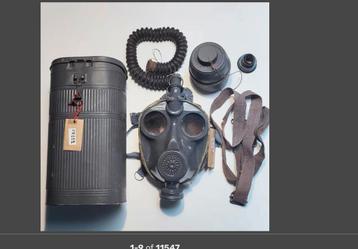 Gezocht : Frans gasmasker marine A.F.M. 34 beschikbaar voor biedingen