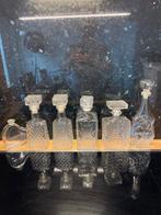 Antieke Glazen Karaffen Set van 6, Antiek en Kunst, Antiek | Glas en Kristal, Ophalen of Verzenden