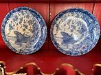 2 Chinese Borden met Vismotief - Begin 20e Eeuw Decoratief, Ophalen