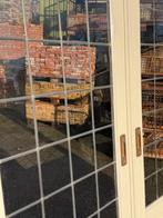 Set schuif / en-suite deuren met glas in lood 214x184cm., Ophalen