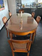 GEKA Notenhouten Eetkamerset met Glasplaat, Ophalen