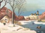 Origineel Winterlandschap Schilderij ️, Antiek en Kunst, Kunst | Schilderijen | Klassiek, Ophalen of Verzenden