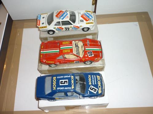 Modelauto 1:24 Burago 3 Rallywagens 2x Mercedes+Ferrari zgan, Hobby en Vrije tijd, Modelauto's | 1:24, Zo goed als nieuw, Auto