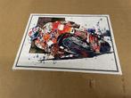 Metalen print motorrace Motogp - 27 - Casey Stoner, Verzamelen, Ophalen of Verzenden, Zo goed als nieuw, Motoren