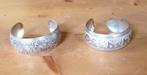 twee klem armbanden, Ophalen of Verzenden, Gebruikt, Zilver