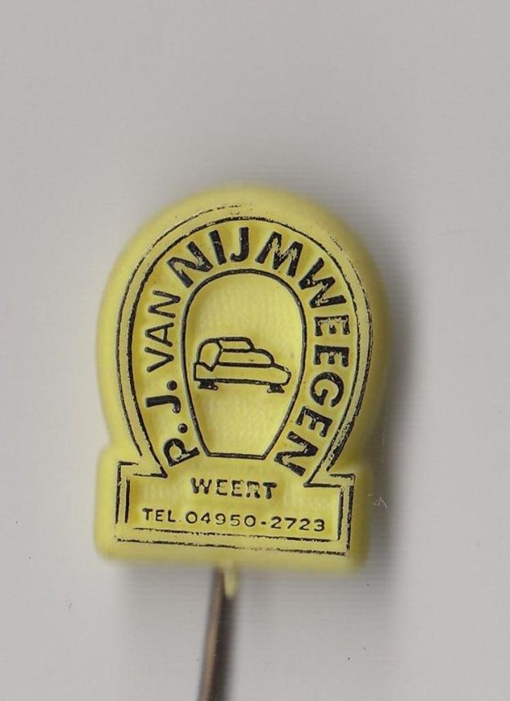Weert van Nijmweegen speldje Auto, Verzamelen, Speldjes, Pins en Buttons, Gebruikt, Speldje of Pin, Overige onderwerpen, Ophalen of Verzenden