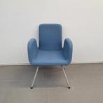 2x  Gispen zorgstoel fauteuil stoel eetkamer met blauwe stof, Huis en Inrichting, Stoelen, Ophalen of Verzenden, Blauw, Stof, Twee