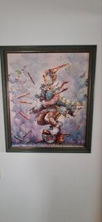 Schilderij clown, Antiek en Kunst, Ophalen of Verzenden