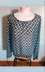Zwart met wit blouse, Kleding | Dames, Blouses en Tunieken, Ophalen of Verzenden, Zo goed als nieuw, Maat 38/40 (M), Zwart