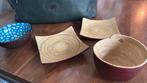 japandi look houten schaaltjes japan 4x, Antiek en Kunst, Antiek | Porselein, Ophalen of Verzenden