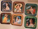Coca Cola onderzetters (vintage, 6 stuks), Ophalen of Verzenden, Zo goed als nieuw, Glas of Kopje