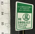 speld, Drogist Klabbers, Ben. Leeuwen (P2, Verzamelen, Speldjes, Pins en Buttons, Verzenden, Gebruikt, Overige onderwerpen, Speldje of Pin